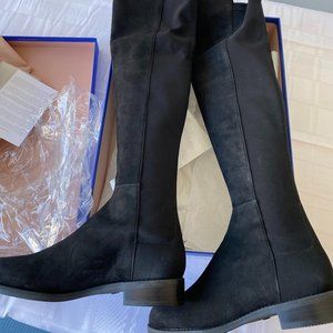 Stuart Weitzman 5050 Suede Brand New 7 Black